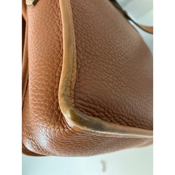 DOONEY & BOURKE VINTAGE BROWN PEBBLED LEATHER CROSSBODY BAG - Picture 9 of 16
